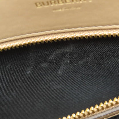 BURBERRY バーバリー ロゴ ハンドバッグ レザー レディース 中古