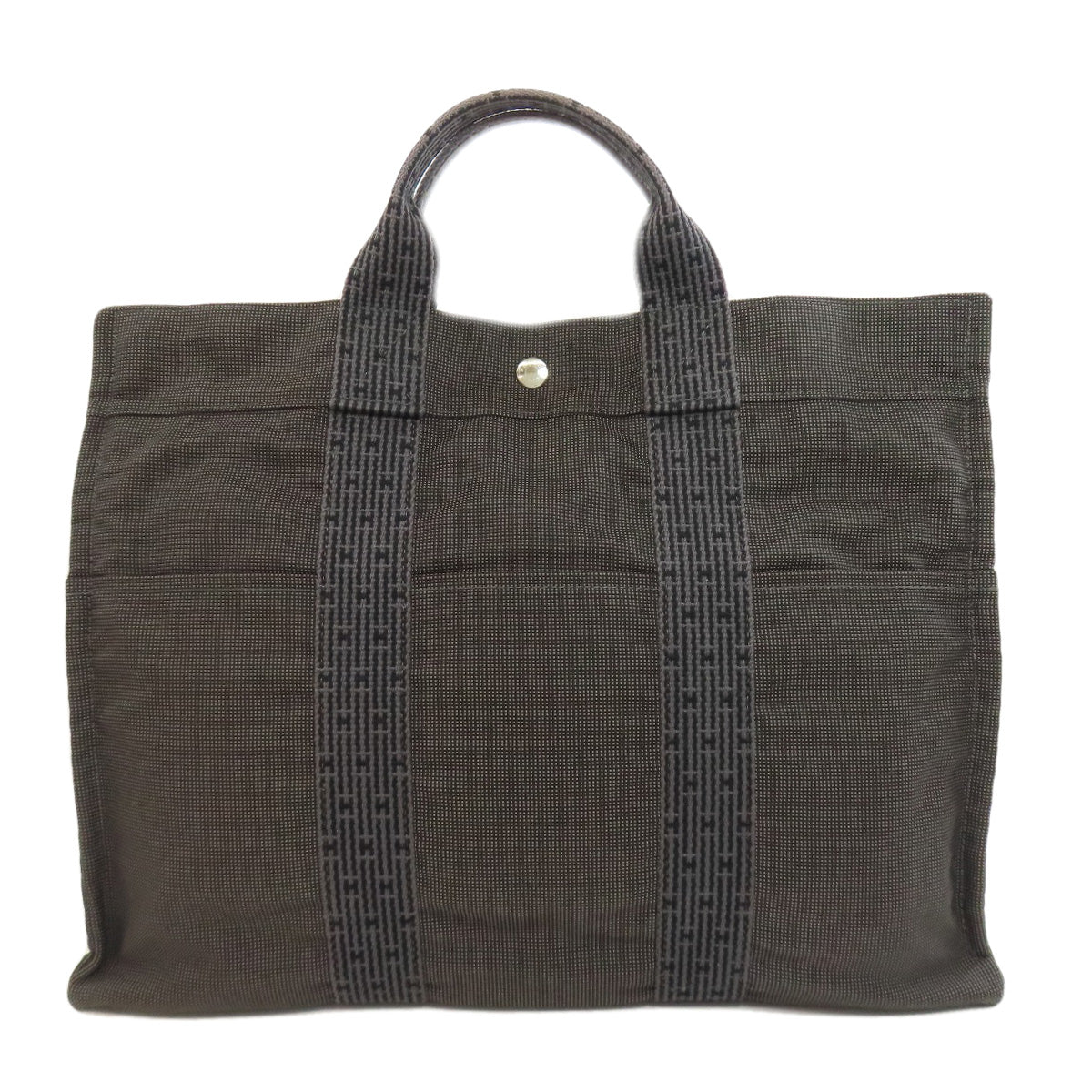 HERMES エルメス エールラインMM ハンドバッグ キャンバス レディース 中古