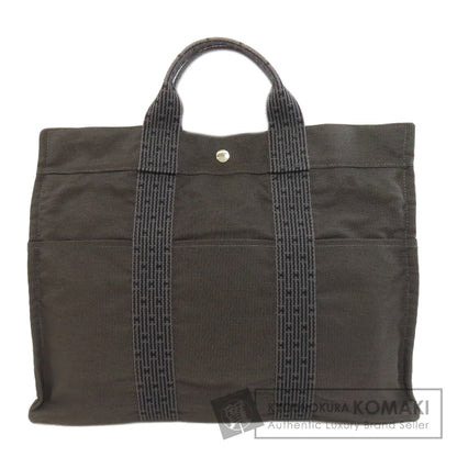 HERMES エルメス エールラインMM ハンドバッグ キャンバス レディース 中古
