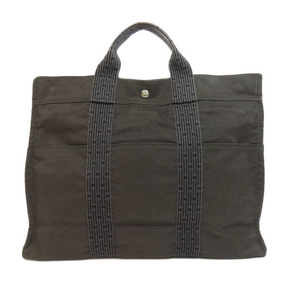 HERMES エルメス エールラインMM ハンドバッグ キャンバス レディース 中古
