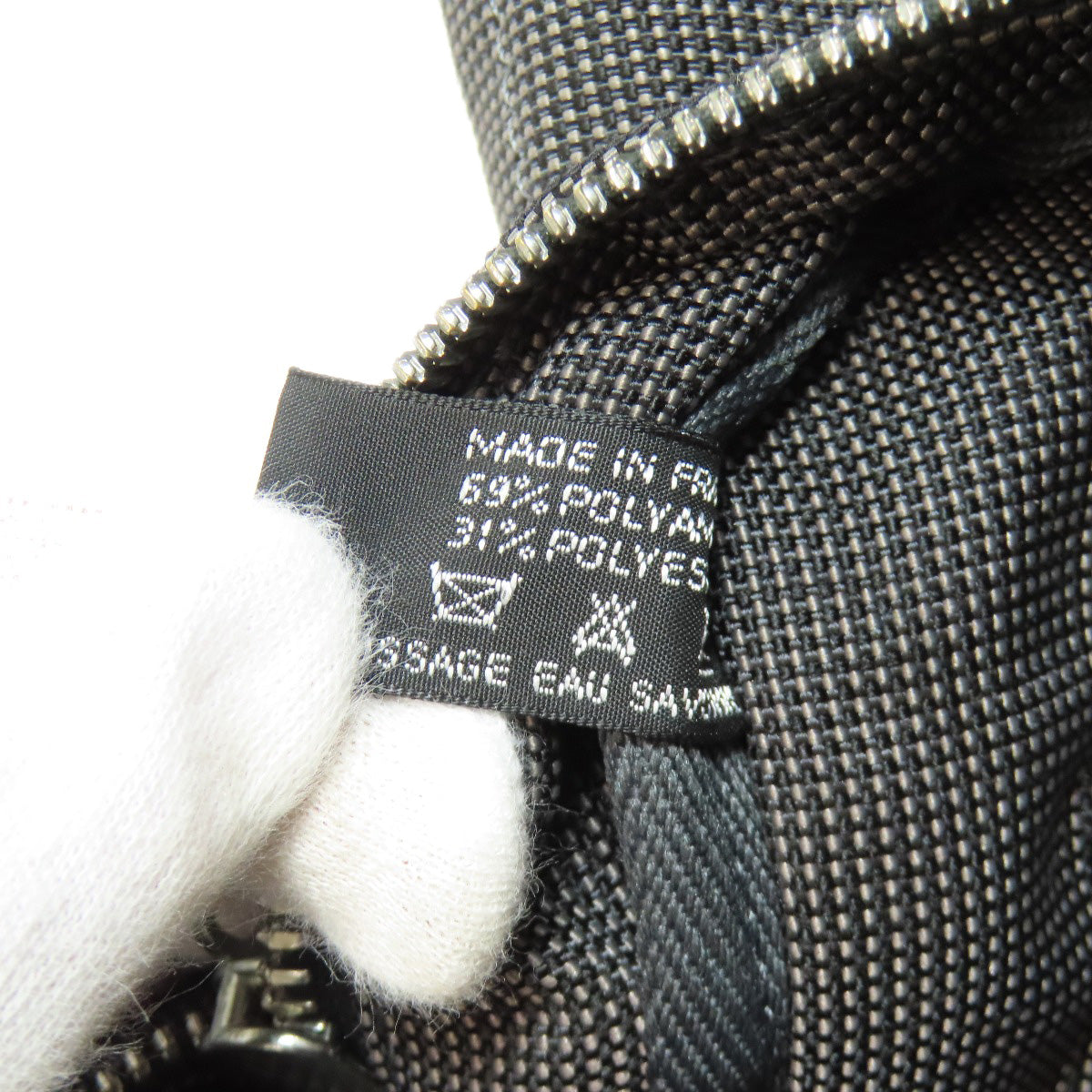 HERMES エルメス エールラインMM ハンドバッグ キャンバス レディース 中古
