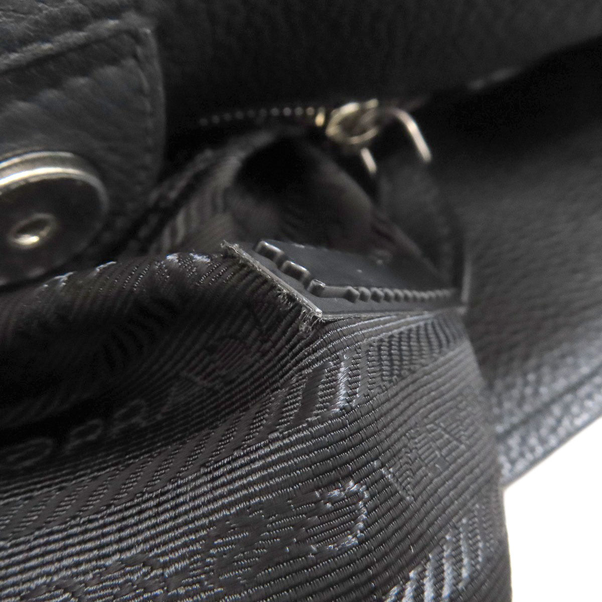 PRADA プラダ ロゴ ショルダーバッグ カーフ レディース 中古