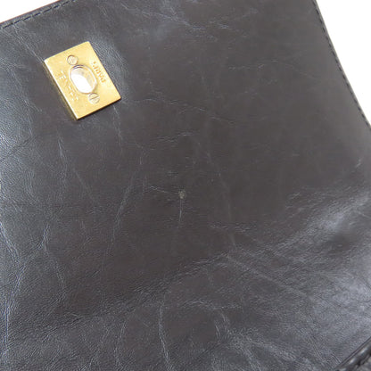 CHANEL シャネル シェブロン Vステッチ ゴールド金具 2WAY ハンドバッグ カーフ レディース 中古