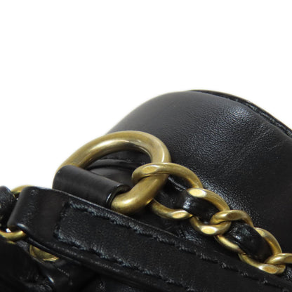 CHANEL シャネル シェブロン Vステッチ ゴールド金具 2WAY ハンドバッグ カーフ レディース 中古