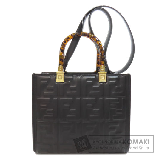 FENDI フェンディ サンシャイン スモール 2WAY ハンドバッグ カーフ レディース 中古