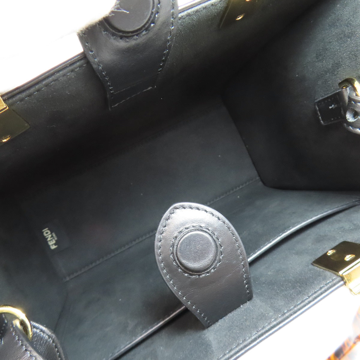 FENDI フェンディ サンシャイン スモール 2WAY ハンドバッグ カーフ レディース 中古