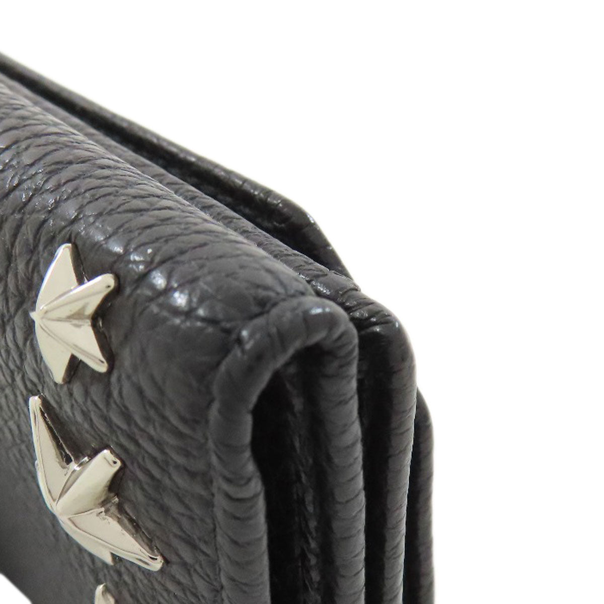 Jimmy Choo ジミーチュウ スターモチーフ コンパクトウォレット 二つ折り財布（小銭入れあり） レザー レディース 中古