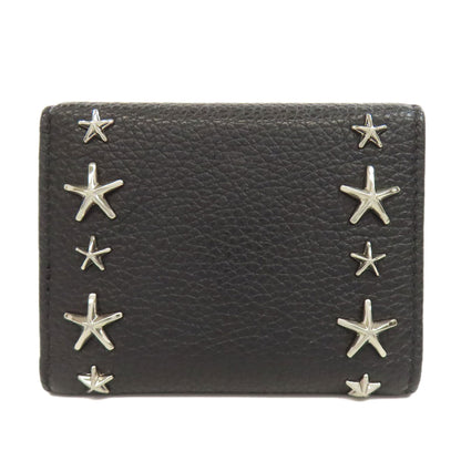 Jimmy Choo ジミーチュウ スターモチーフ コンパクトウォレット 二つ折り財布（小銭入れあり） レザー レディース 中古