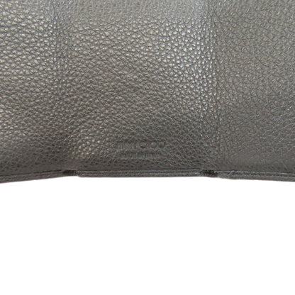 Jimmy Choo ジミーチュウ スターモチーフ コンパクトウォレット 二つ折り財布（小銭入れあり） レザー レディース 中古