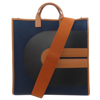 HERMES エルメス VINYL ハンドバッグ トワルオフィシェ レディース 中古