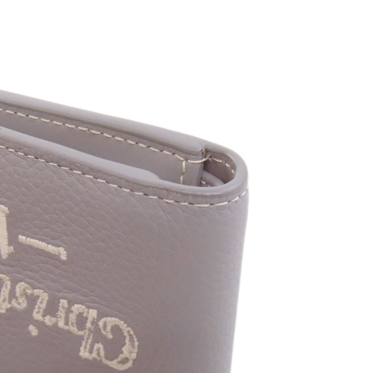CHRISTIAN DIOR クリスチャンディオール ロゴ 二つ折り財布（小銭入れあり） レザー レディース 中古