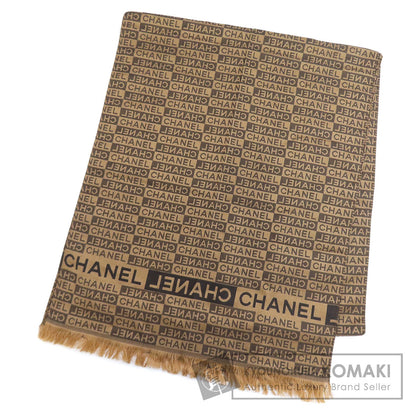 CHANEL シャネル ロゴ総柄 マフラー シルク レディース 中古