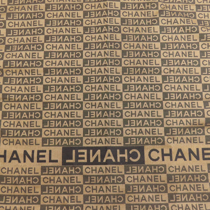 CHANEL シャネル ロゴ総柄 マフラー シルク レディース 中古