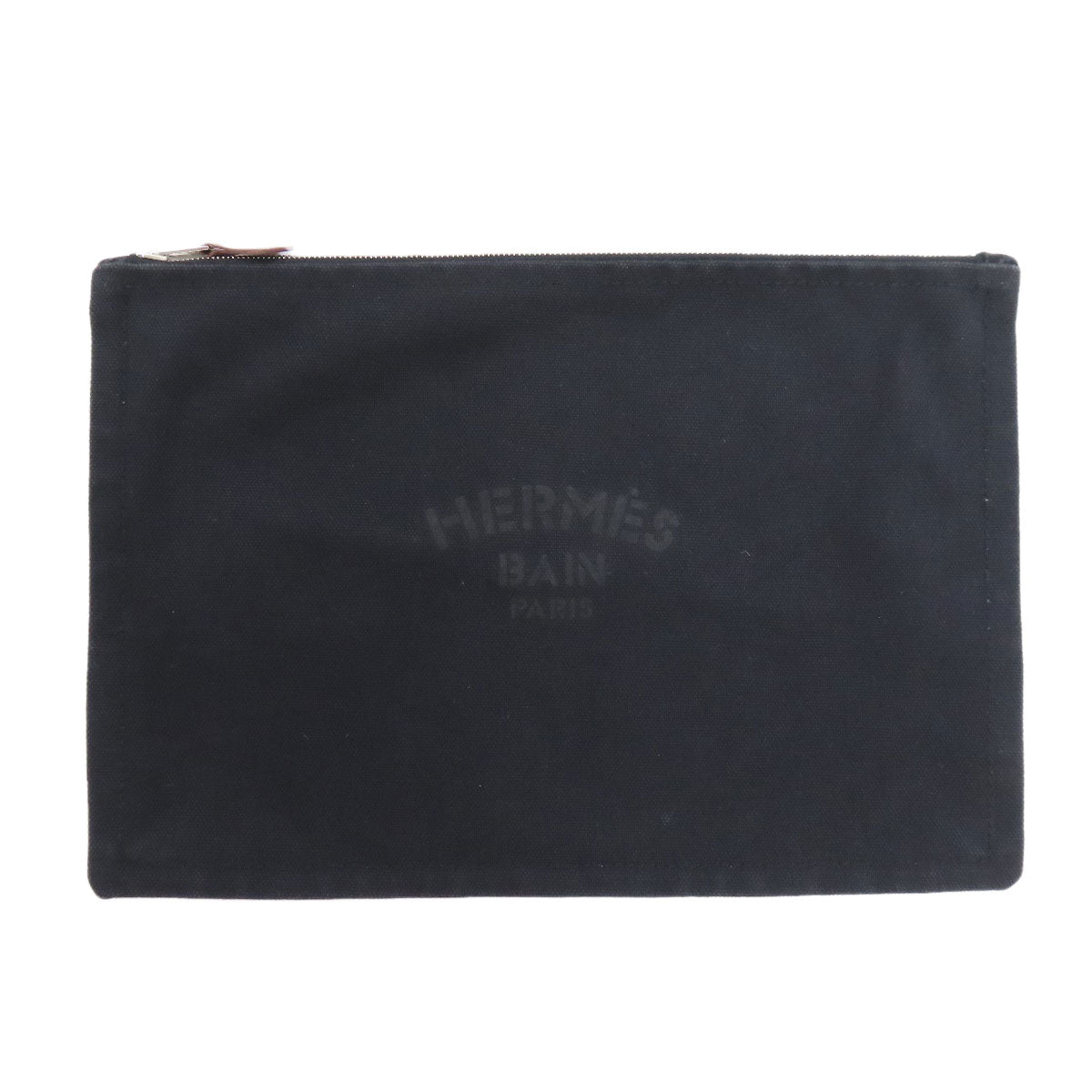 HERMES エルメス ロゴ アクセサリーポーチ コットン レディース 中古