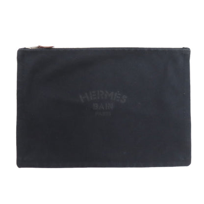 HERMES エルメス ロゴ アクセサリーポーチ コットン レディース 中古