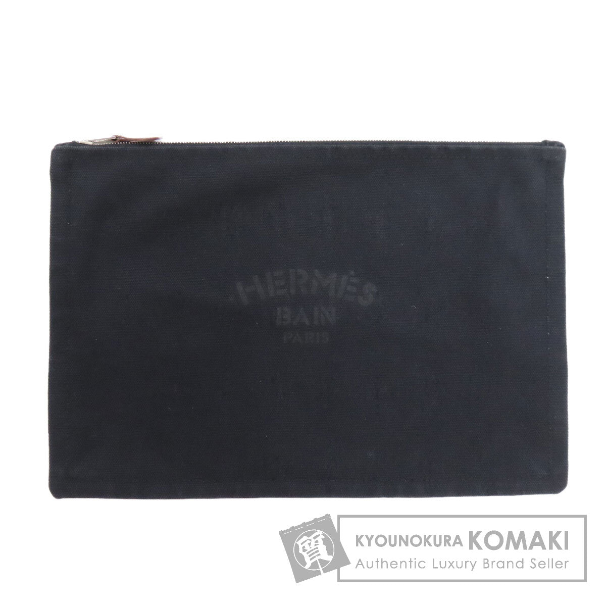 HERMES エルメス ロゴ アクセサリーポーチ コットン レディース 中古