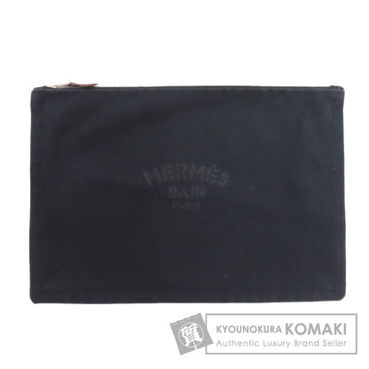 HERMES エルメス ロゴ アクセサリーポーチ コットン レディース 中古