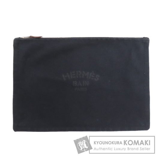 HERMES エルメス ロゴ アクセサリーポーチ コットン レディース 中古
