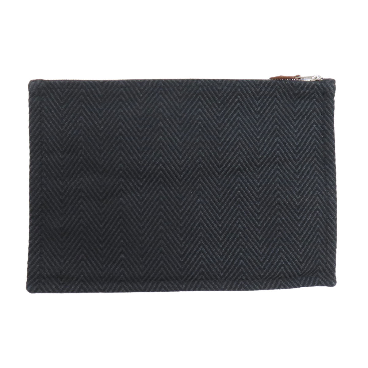 HERMES エルメス ロゴ アクセサリーポーチ コットン レディース 中古
