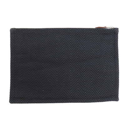 HERMES エルメス ロゴ アクセサリーポーチ コットン レディース 中古