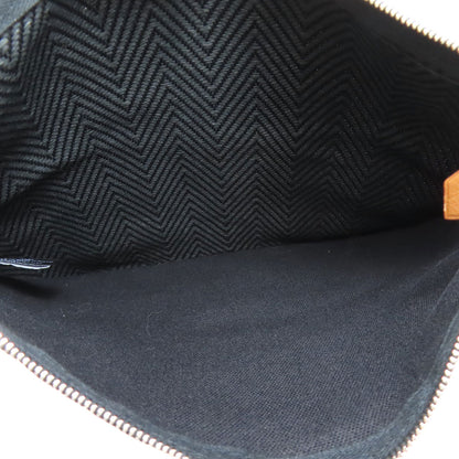 HERMES エルメス ロゴ アクセサリーポーチ コットン レディース 中古