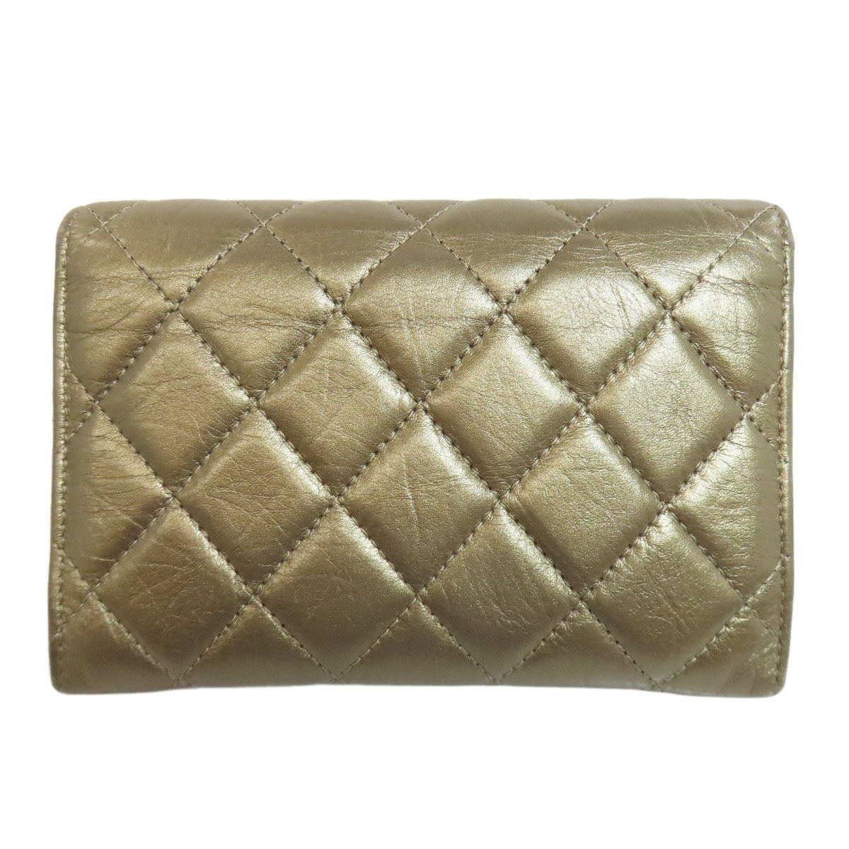 CHANEL シャネル カンボンライン シルバー金具 二つ折り財布（小銭入れあり） カーフ レディース 中古