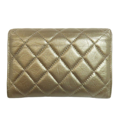 CHANEL シャネル カンボンライン シルバー金具 二つ折り財布（小銭入れあり） カーフ レディース 中古