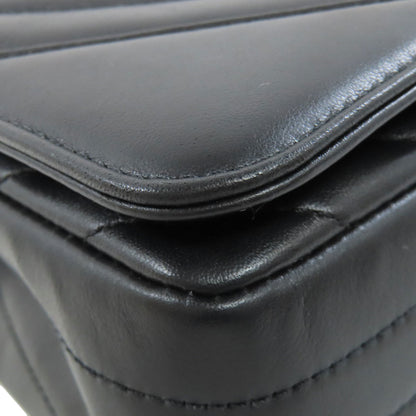 CHANEL シャネル チェーンショルダー Vステッチ ゴールド金具 ショルダーバッグ ラムスキン レディース 中古