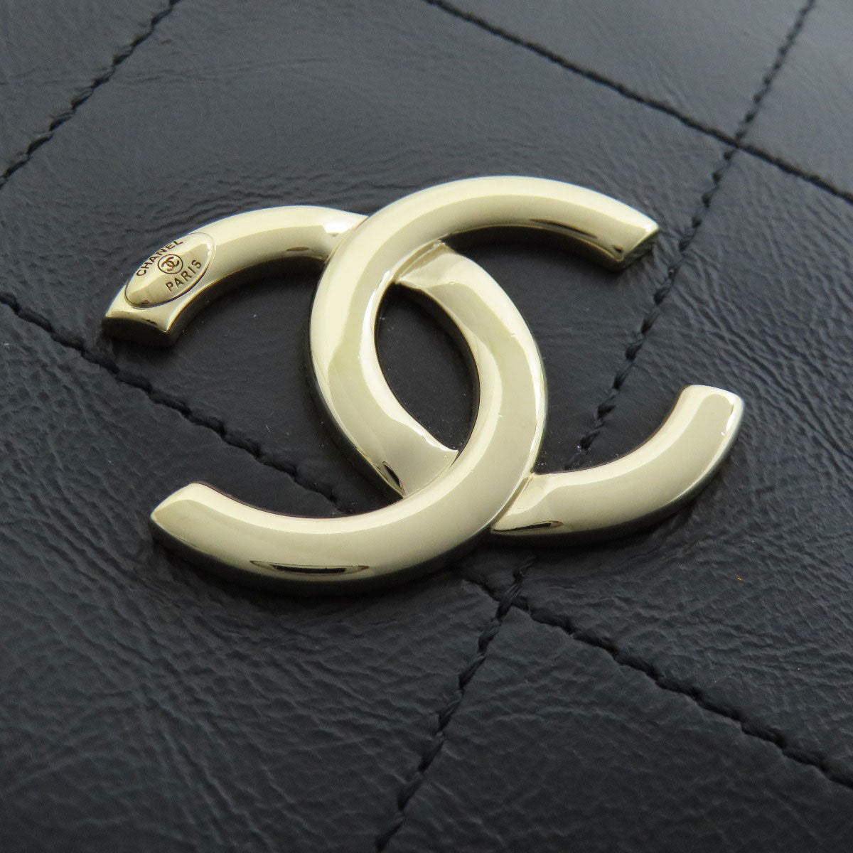 CHANEL シャネル チェーントート ゴールド金具 トートバッグ カーフ レディース 中古