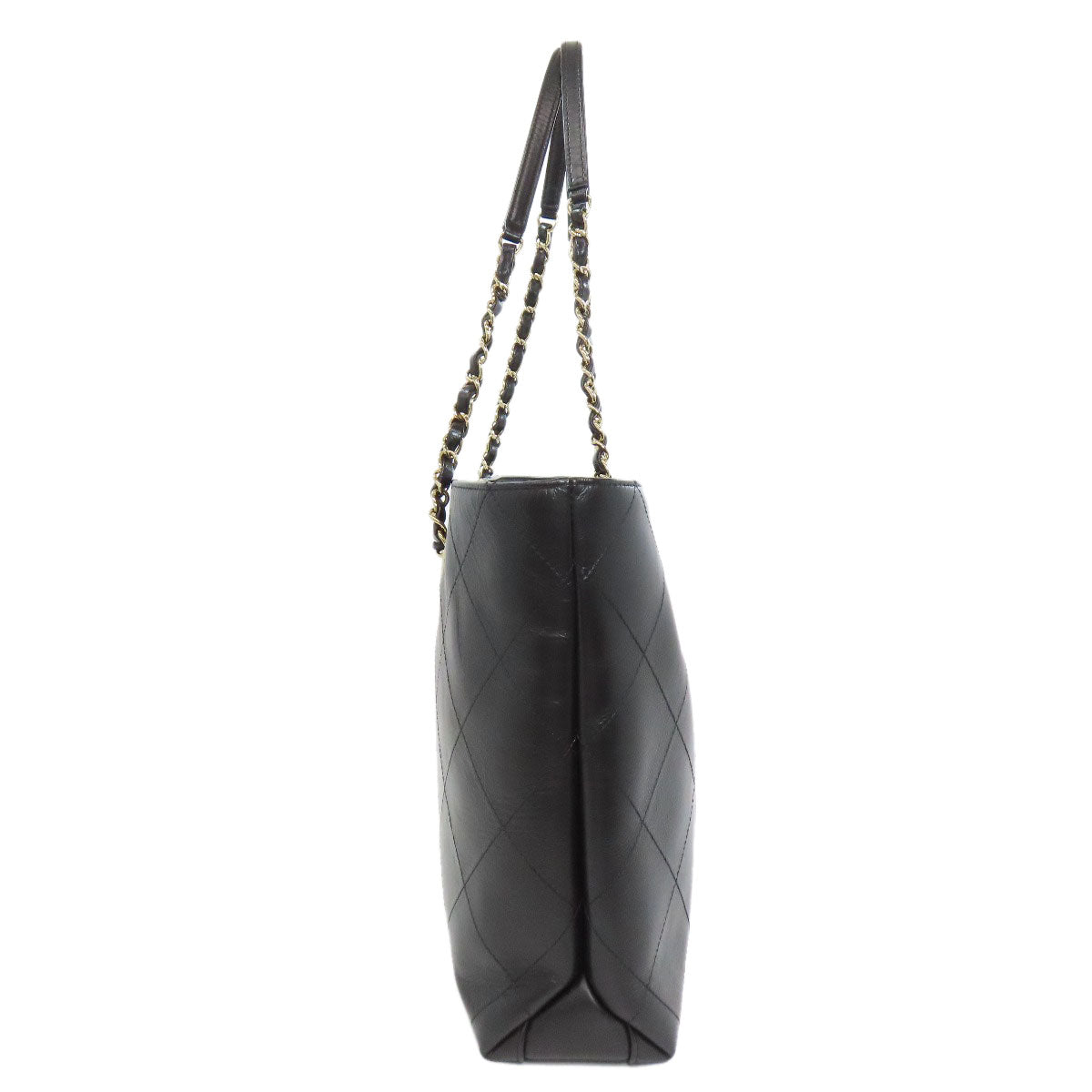 CHANEL シャネル チェーントート ゴールド金具 トートバッグ カーフ レディース 中古