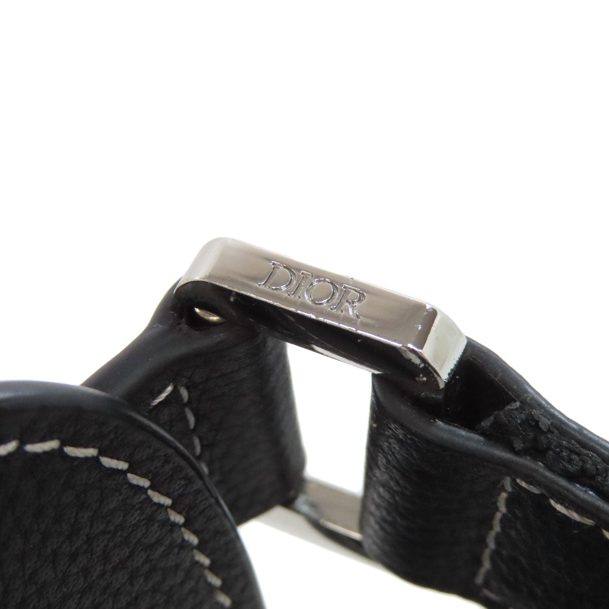 CHRISTIAN DIOR クリスチャンディオール ビー サドル ショルダーバッグ カーフ レディース 中古