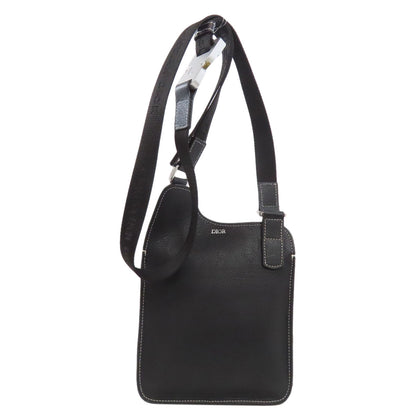 CHRISTIAN DIOR クリスチャンディオール ビー サドル ショルダーバッグ カーフ レディース 中古