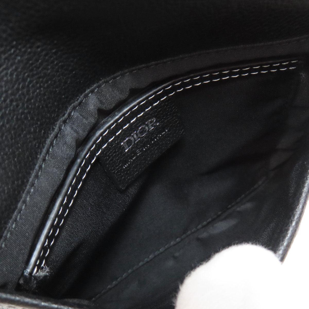 CHRISTIAN DIOR クリスチャンディオール ビー サドル ショルダーバッグ カーフ レディース 中古
