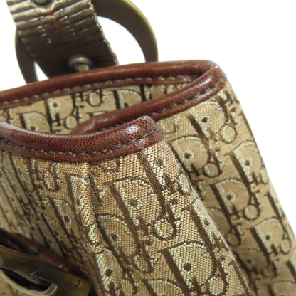CHRISTIAN DIOR クリスチャンディオール トロッター柄 ハンドバッグ キャンバス レディース 中古