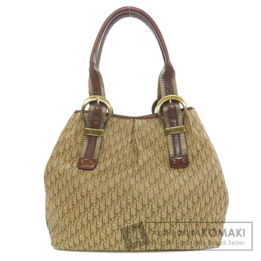 CHRISTIAN DIOR クリスチャンディオール トロッター柄 ハンドバッグ キャンバス レディース 中古