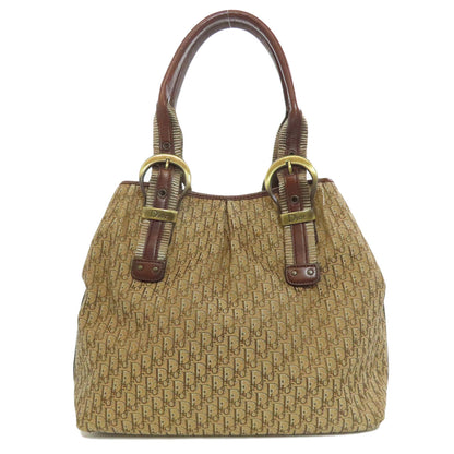 CHRISTIAN DIOR クリスチャンディオール トロッター柄 ハンドバッグ キャンバス レディース 中古