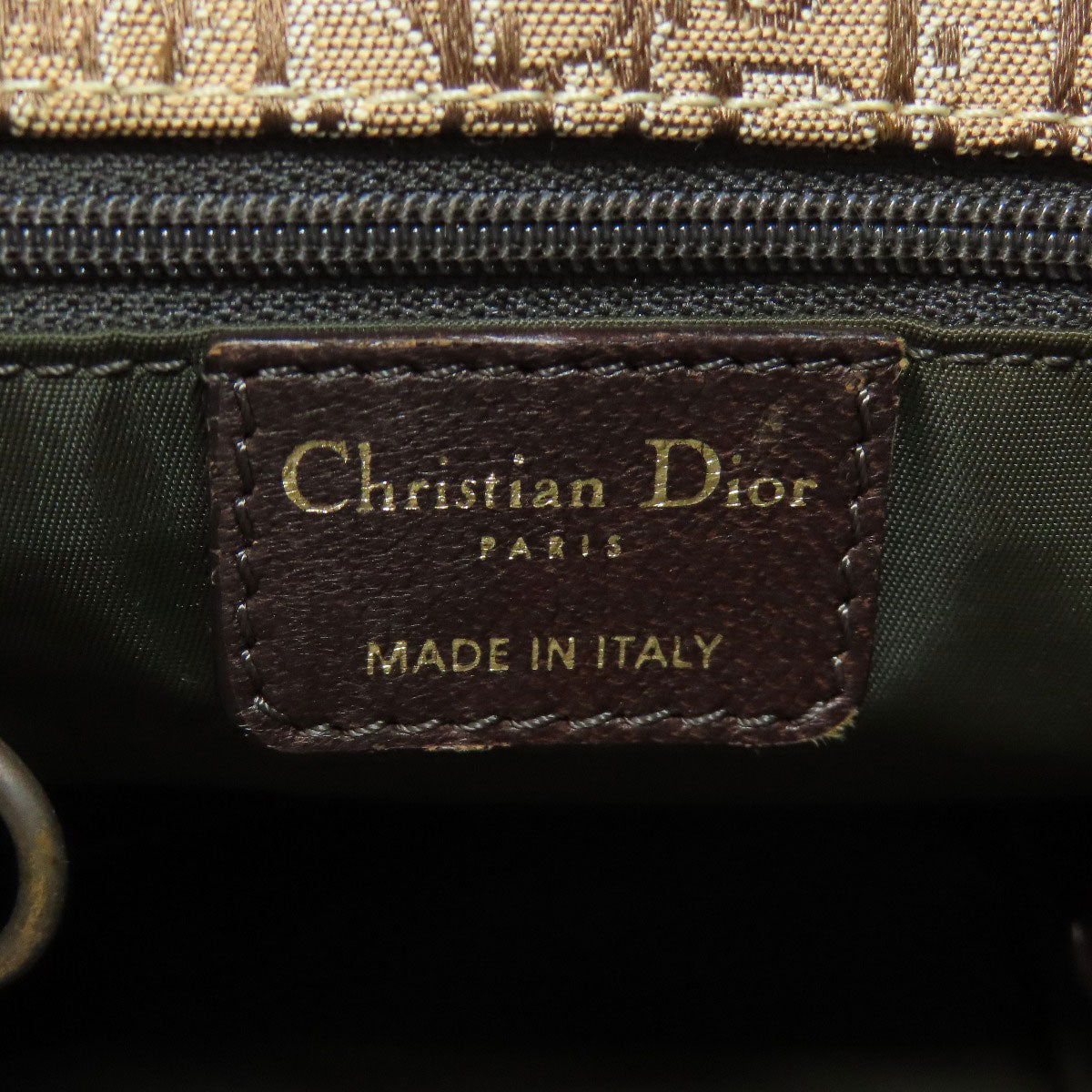 CHRISTIAN DIOR クリスチャンディオール トロッター柄 ハンドバッグ キャンバス レディース 中古
