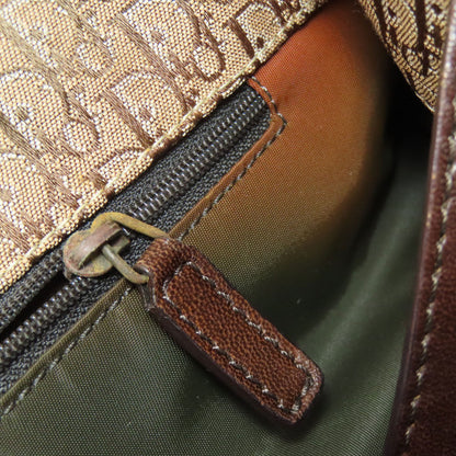 CHRISTIAN DIOR クリスチャンディオール トロッター柄 ハンドバッグ キャンバス レディース 中古