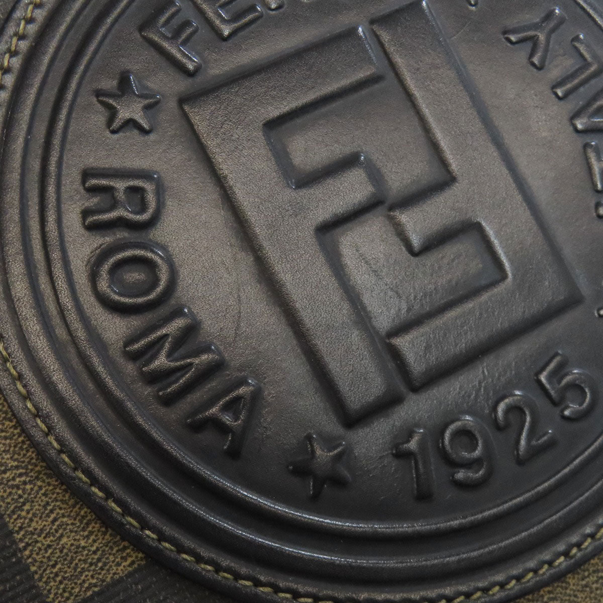 FENDI フェンディ 市松模様 2WAY ハンドバッグ PVC レディース 中古