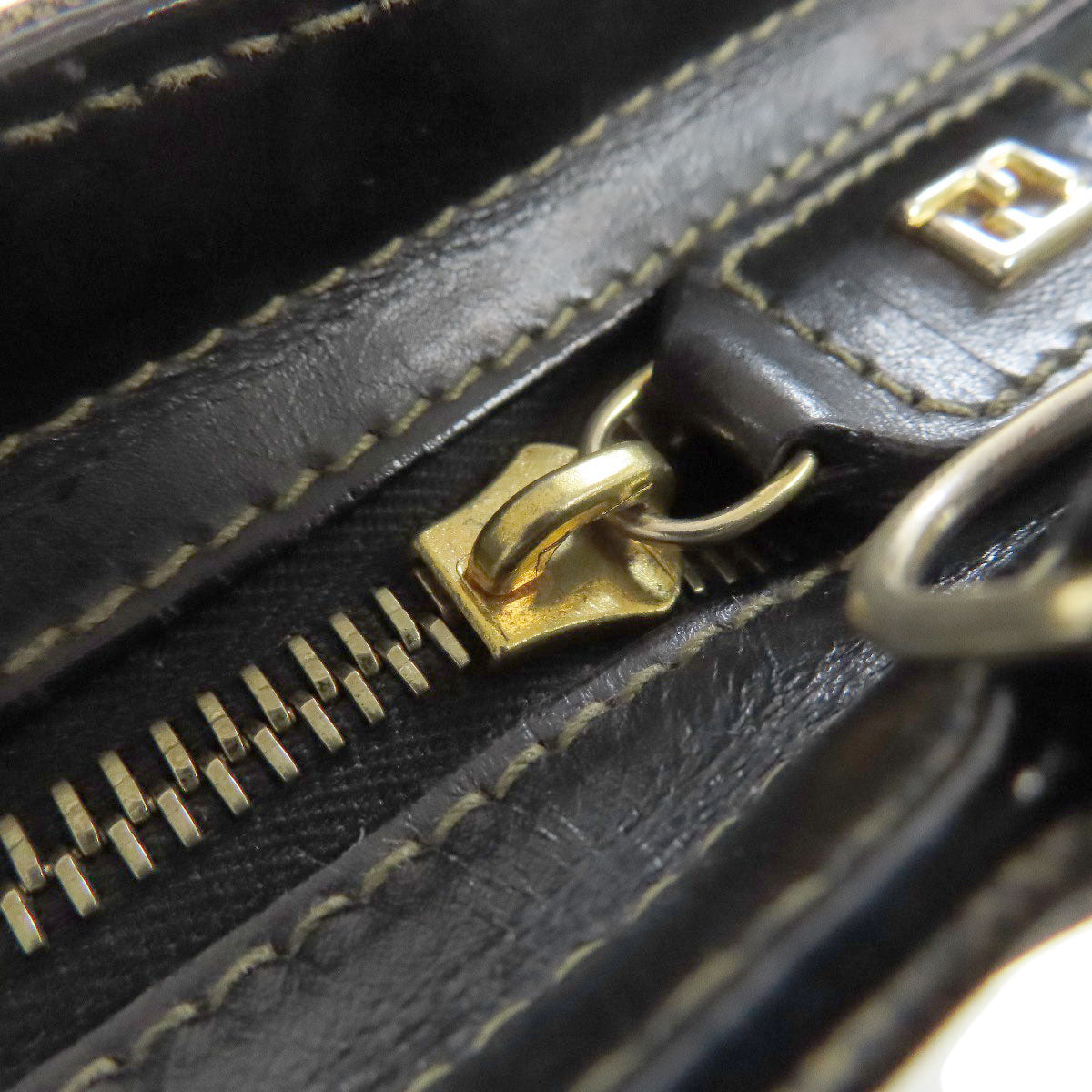 FENDI フェンディ 市松模様 2WAY ハンドバッグ PVC レディース 中古