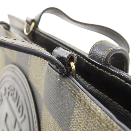FENDI フェンディ 市松模様 2WAY ハンドバッグ PVC レディース 中古