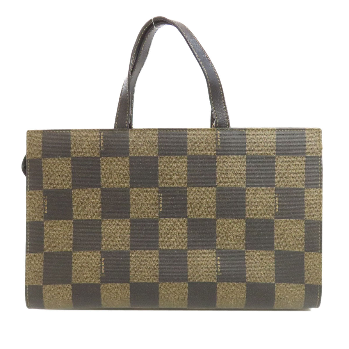FENDI フェンディ 市松模様 2WAY ハンドバッグ PVC レディース 中古