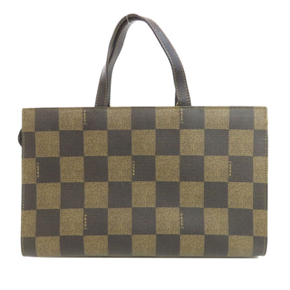 FENDI フェンディ 市松模様 2WAY ハンドバッグ PVC レディース 中古