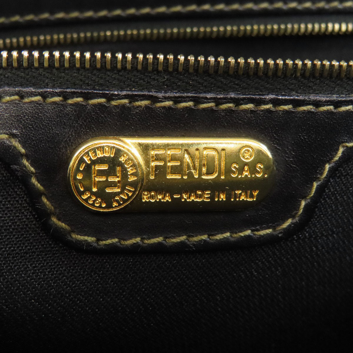 FENDI フェンディ 市松模様 2WAY ハンドバッグ PVC レディース 中古