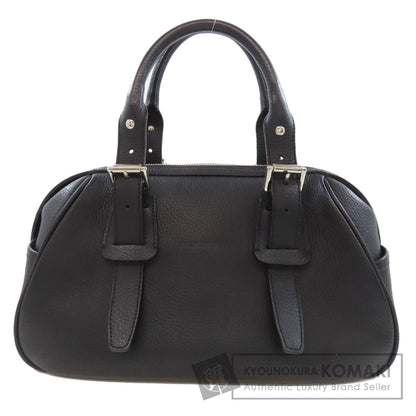 BURBERRY バーバリー ロゴ ハンドバッグ レザー レディース 中古