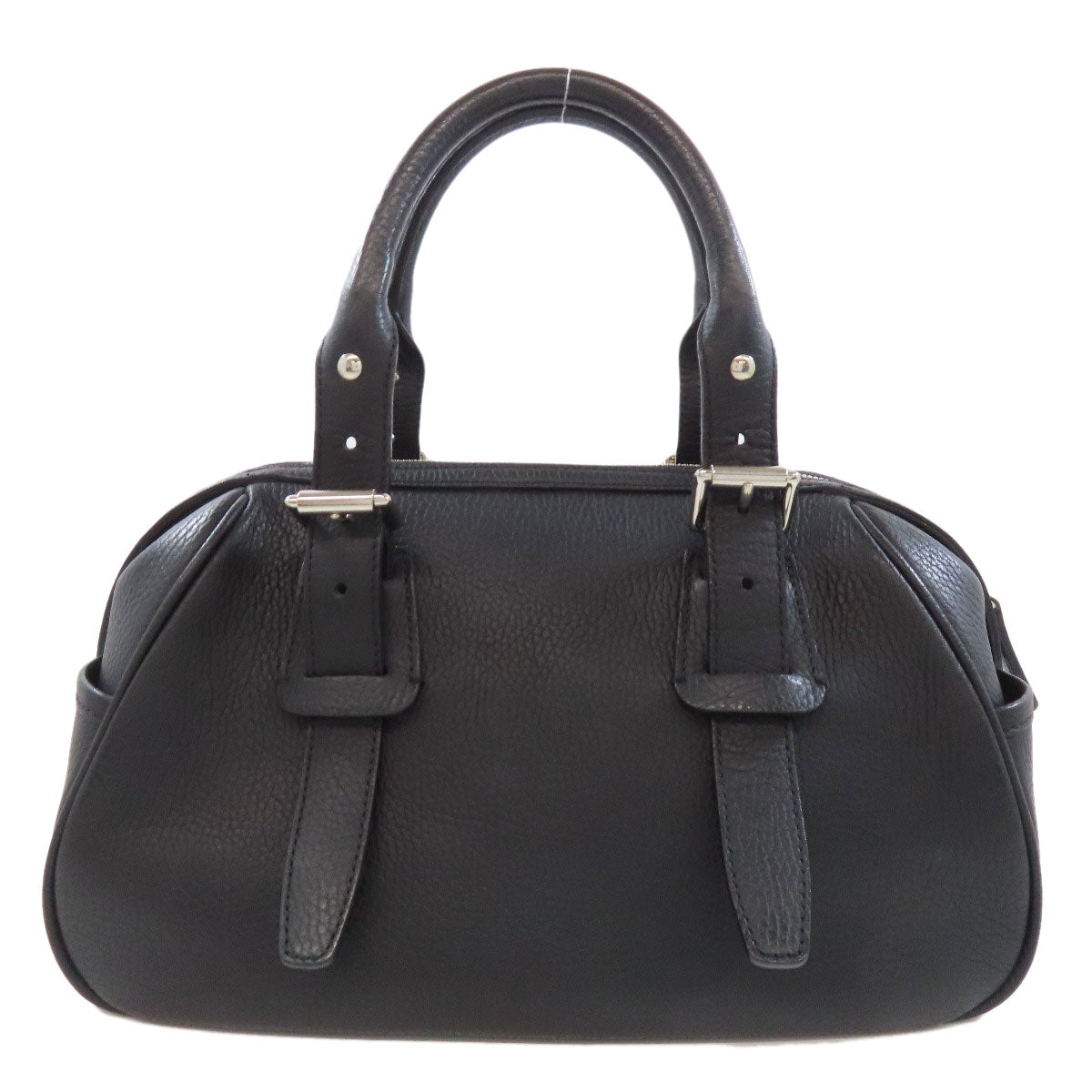 BURBERRY バーバリー ロゴ ハンドバッグ レザー レディース 中古