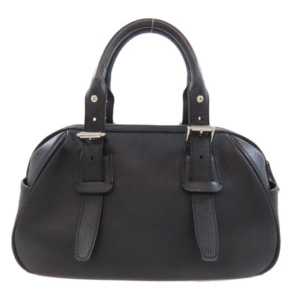 BURBERRY バーバリー ロゴ ハンドバッグ レザー レディース 中古