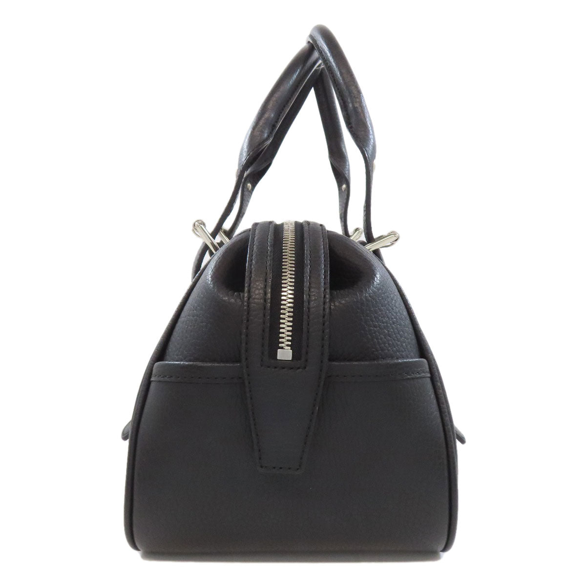 BURBERRY バーバリー ロゴ ハンドバッグ レザー レディース 中古