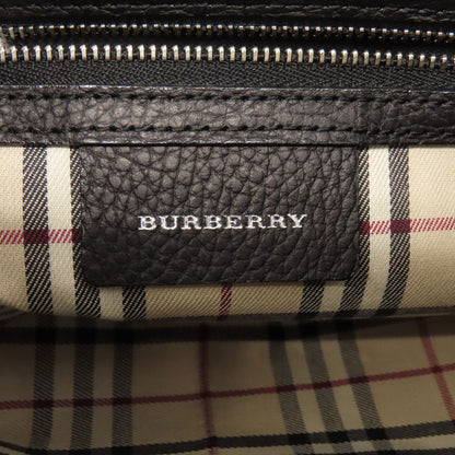 BURBERRY バーバリー ロゴ ハンドバッグ レザー レディース 中古
