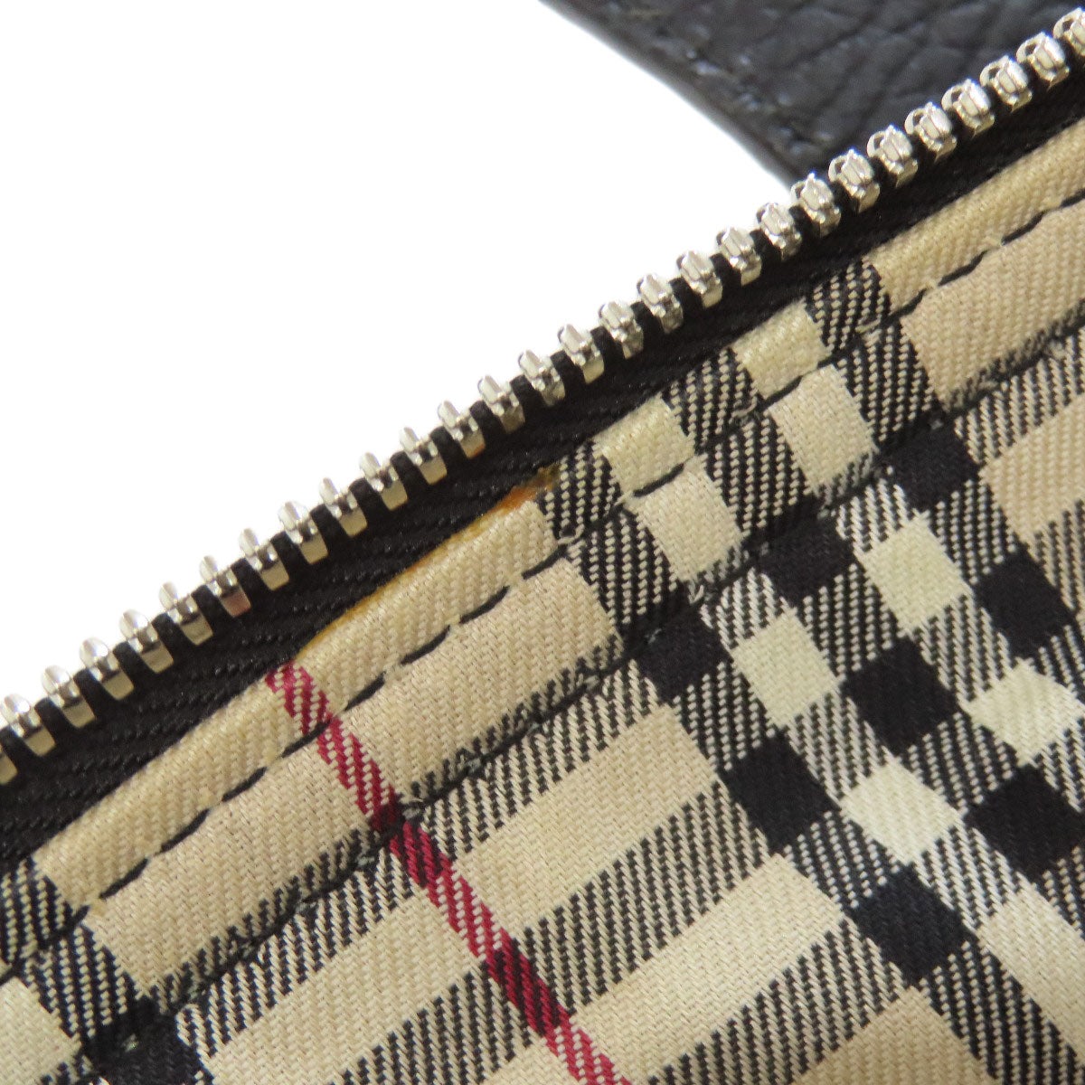 BURBERRY バーバリー ロゴ ハンドバッグ レザー レディース 中古